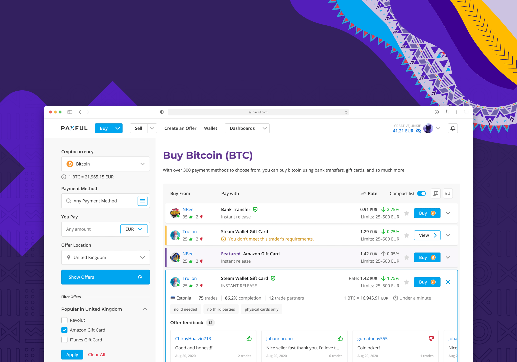 Showcase of Haseeb Jamil work at Paxful